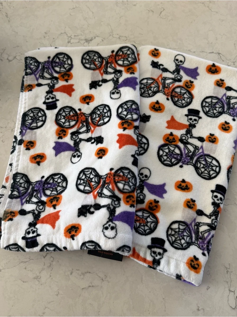 Halloween Skeleton Bike Neck Gaiter Hand Towels